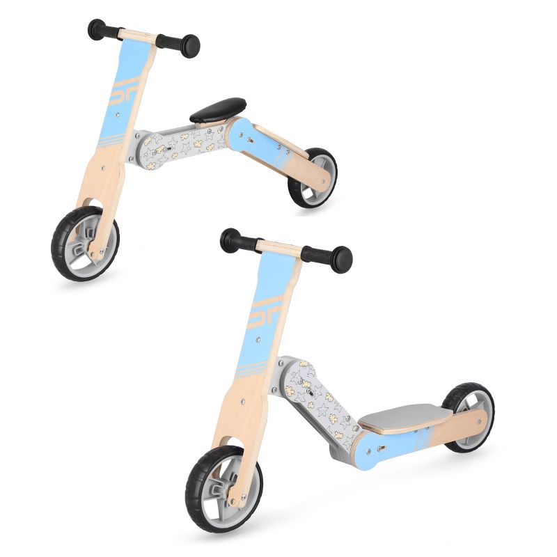 Spokey WOO-RIDE MULTI 940906 2-in-1 balance bike and children's scooter, blue General