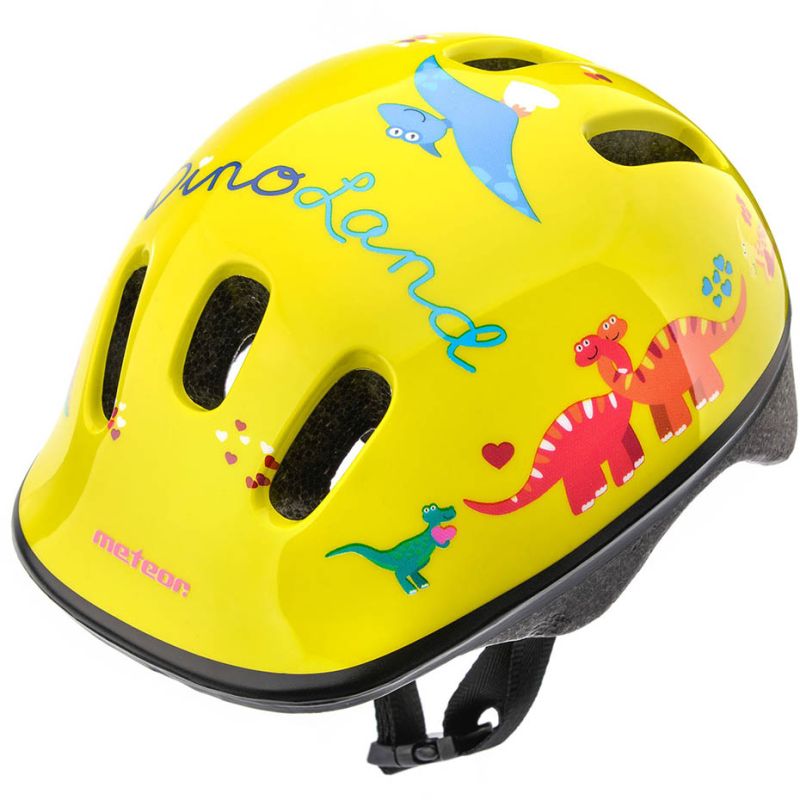 Meteor KS06 Dino bicycle helmet size S 48-52 cm Jr sárga helmets