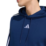 Adidas Men's Essentials 3-Stripes French Terry Hoodie Navy Blue sötétkék kapucnis pulóver KY4203