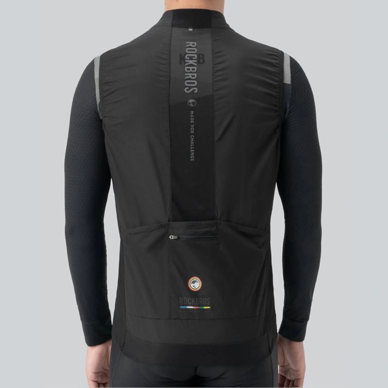 Rockbros ROAD TO SKY men's lightweight breathable cycling vest S - black s \ czarny vests