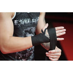 DBX Bushido Cotton Boxing Wraps - 4 Meters | Black elastyczne złote martial arts equipment