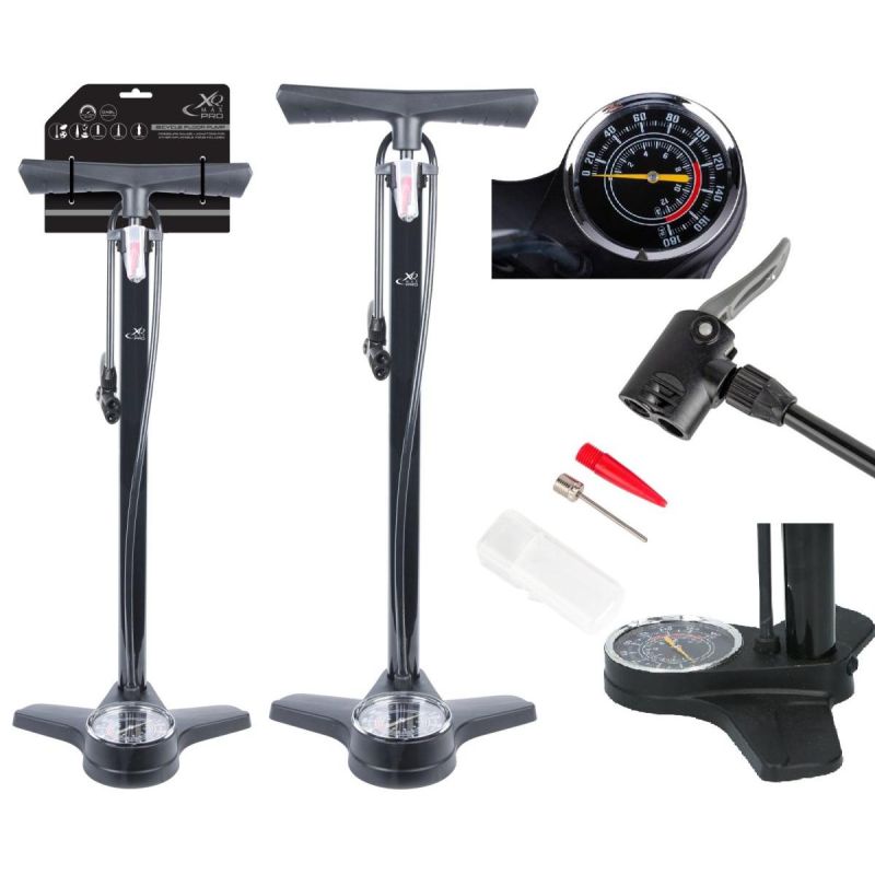 XQMAX Workshop/Bicycle Pump (12bar) With Pressure Gauge Pro pumpa GSP-101761