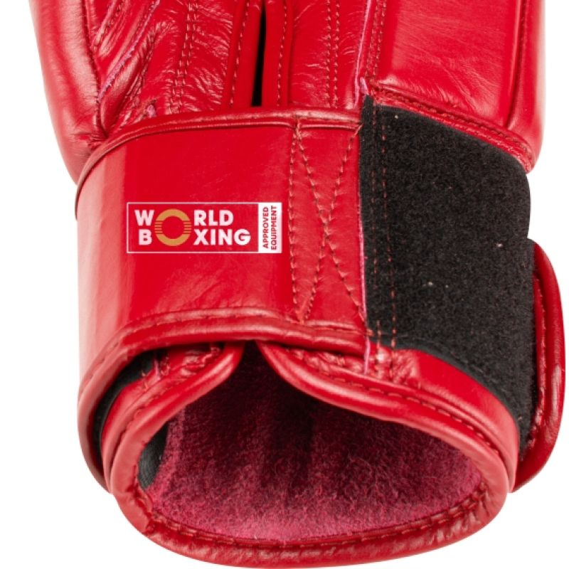 TOP TEN RTT-COMPETITION Leather Boxing Gloves 10oz (WORLD BOXING APPROVED) czerwony+10 oz kesztyű