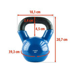 HMS KNV08 BLUE vinyl-coated cast iron kettlebell kék fejpánt 17-64-042