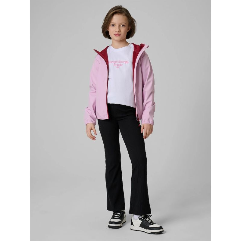 Girls' softshell jacket, windproof membrane 5000, 4F 4FJWSS26TSOFF478-47S kabát