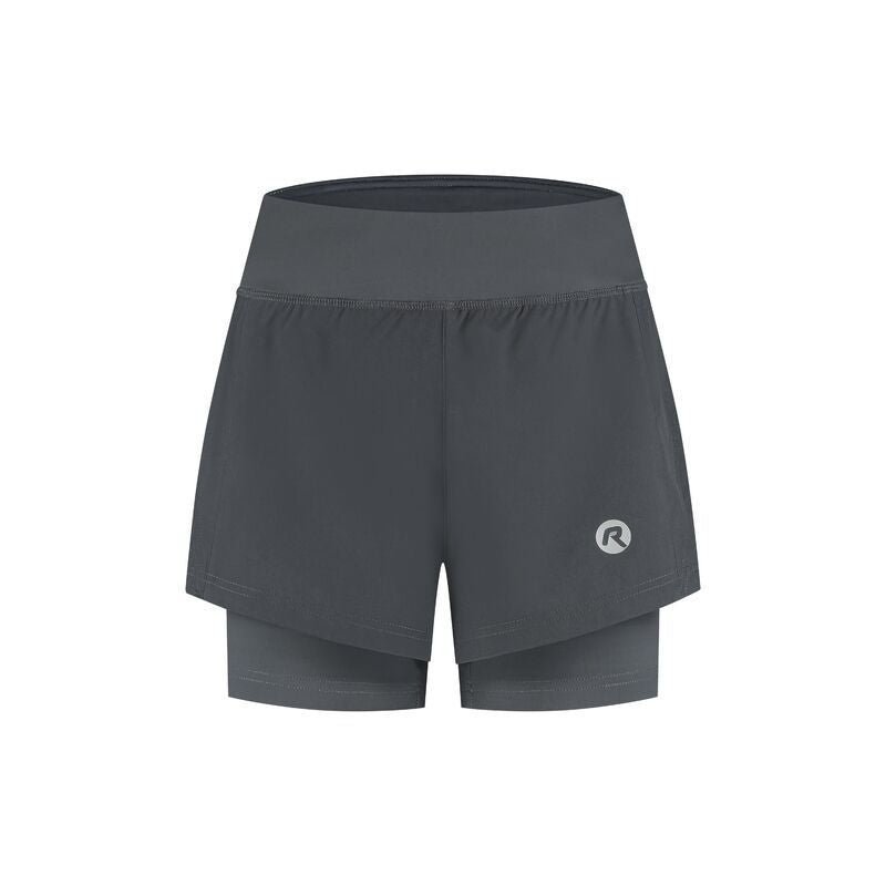 Rogelli women's 2-in-1 ESSENTIAL gray 2XL szürke short