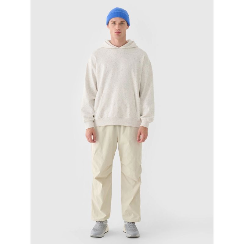 Men's sweatshirt with hood, open, 4F 4FWAW24TSWSM1310-11S kapucnis pulóver