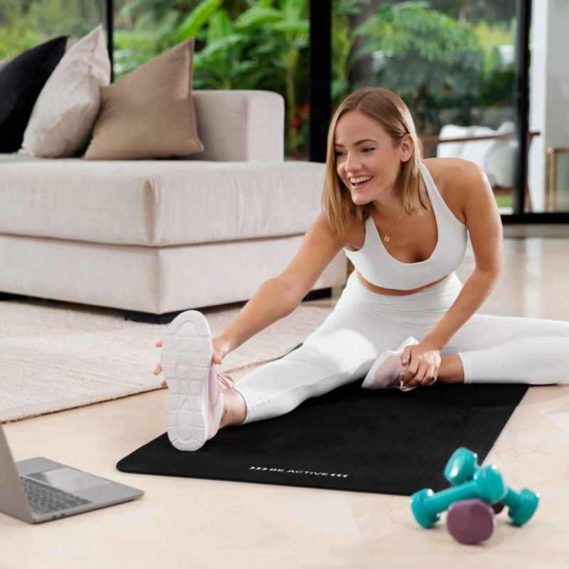 Rebel Active Gymnastic Mat For Yoga, Pilates, Fitness, Thickness 6mm, Tpe Material, fekete edzőfelszerelés RBA-3151-BK