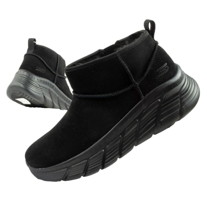 Skechers women's winter boots, insulated leather ankle boots Cipő