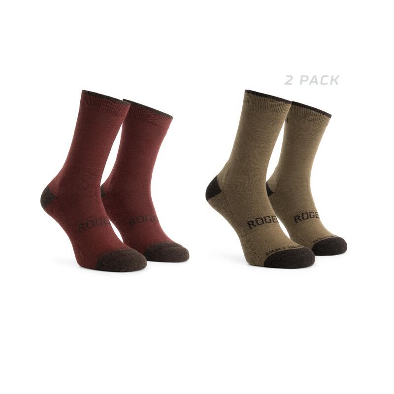 Rogelli WOOL socks 2-pack burgundy/ barna zokni