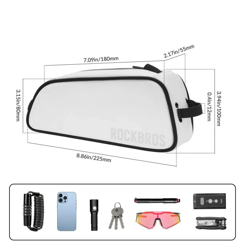 Rockbros TL004 ROAD TO SKY 0.7L Frame Waterproof – White biały táska 5907769384219-211541