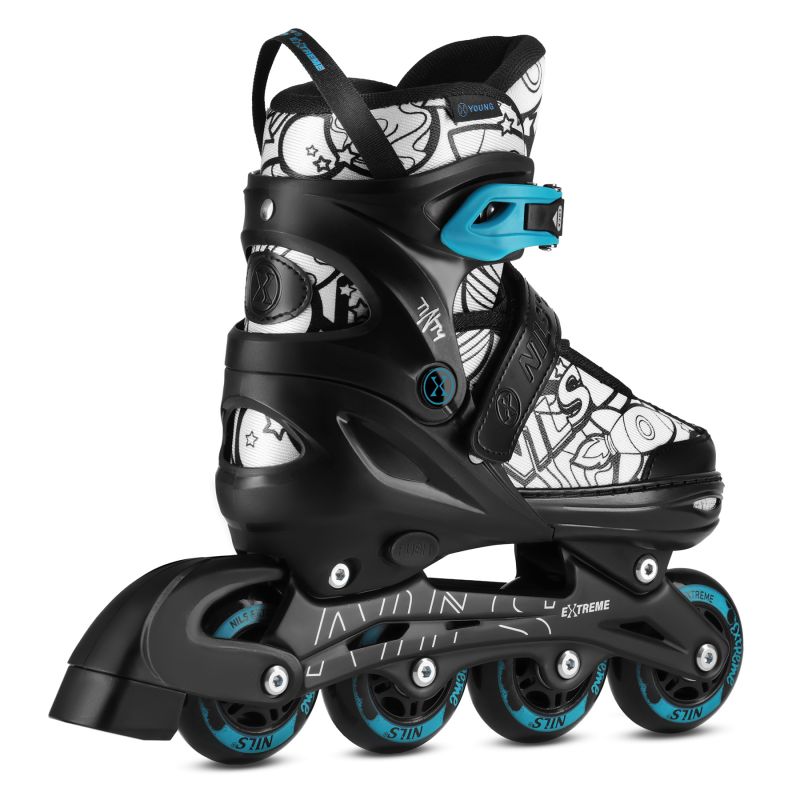NH10907 4in1 ROLLER SKATES WITH EXTENDED HOCKEY BLADES TINTY GREEN SIZE S(31-34) NILS EXTREME zöld utcai cipő