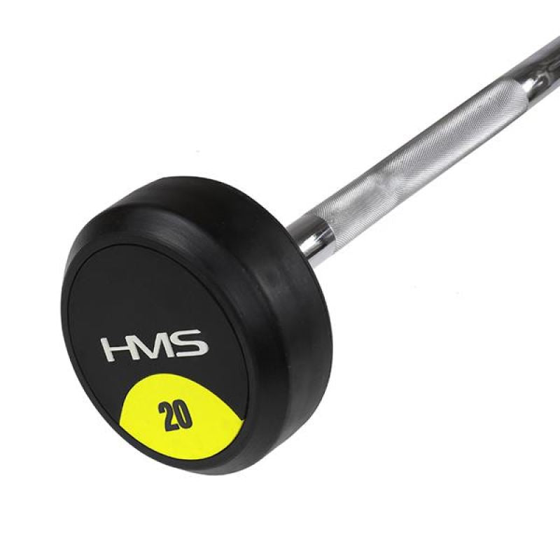 HMS Rubber-coated barbell/curl bar 20 kg GSL-20 fekete súlyzó 17-58-023