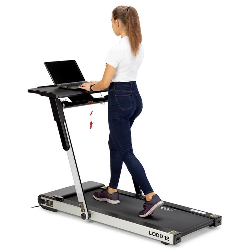HMS MULTI Electric Treadmill with Desk 1-12 km/h, Gray szürke edzőfelszerelés 17-19-126