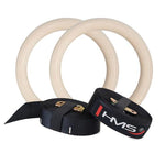HMS Wooden gymnastic rings with measuring tape TX07 barna edzőfelszerelés 17-35-008