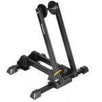 Rockbros T30 Folding Bike Stand for Front or Rear Wheel Compatible with 24-27.5 Inch and 700C Wheels - Black