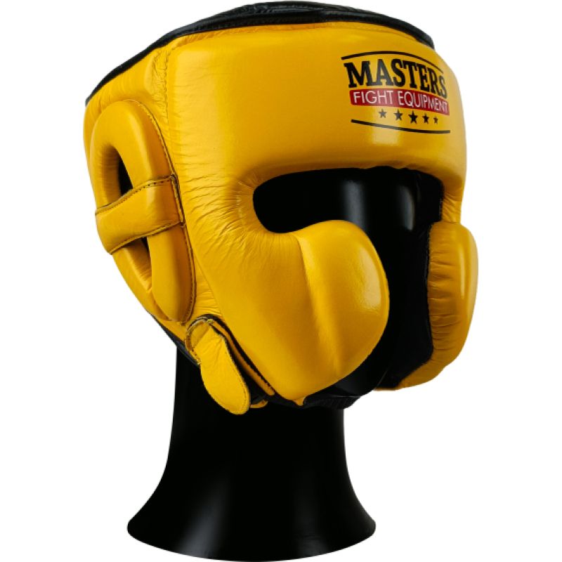 MASTERS FIGHT EQUIPMENT KSS-4B-WIN leather boxing helmet védőfelszerelés 02505-M