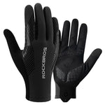 Rockbros cycling gloves spring/summer/autumn, full, size: XXL - black czarny \ xxl kesztyű