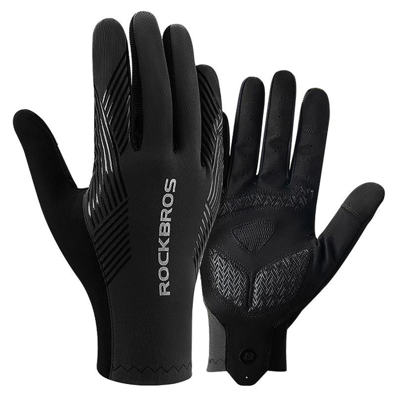 Rockbros cycling gloves spring/summer/autumn, full, size: XXL - black czarny \ xxl kesztyű