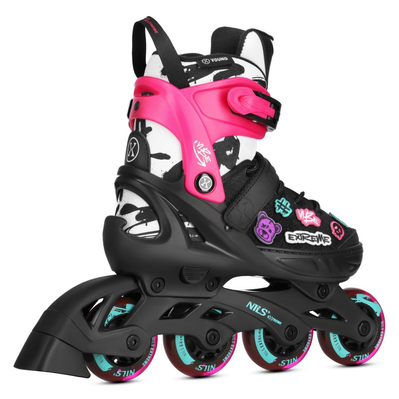 Na2053a Vibe Pink Roller Skates Size S(33-36) Nils Extreme rózsaszín görkorcsolya