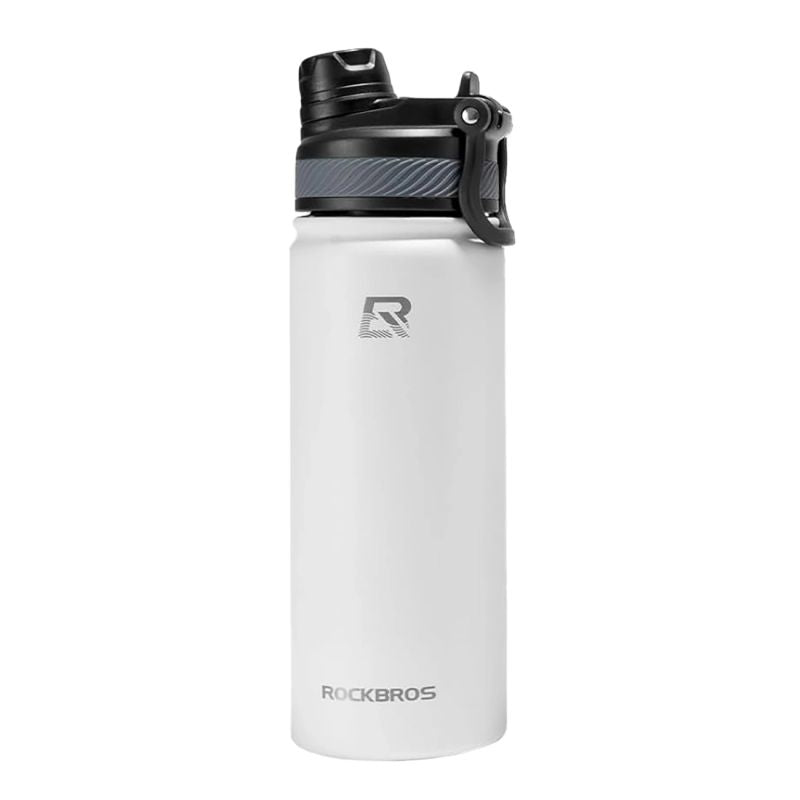 Rockbros 35210029005 thermal bicycle bottle for drinks 550 ml - white 550 ml \ biały water bottles, training equipment, tourist equipment