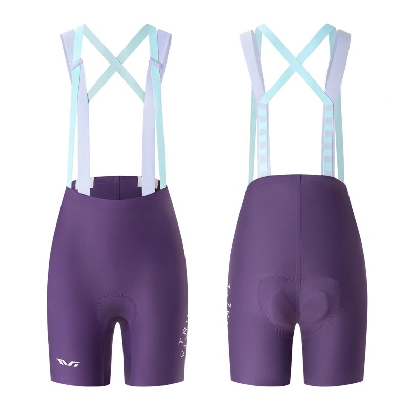Rockbros TVI Women's Cycling with Bib and Pad Size S - Purple s \ fioletowy rövidnadrág 20210017008-211680