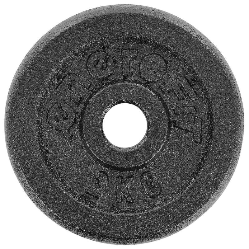 Enero Black Cast Iron Weight 2 Kg Fit ø26.5 fekete weight, strength training equipment, training equipment
