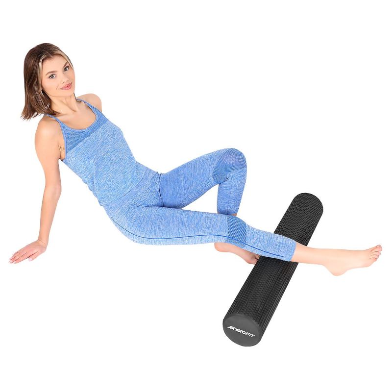 Enero FITNESS YOGA ROLLER EVA WITH NUTS FIT fekete training equipment