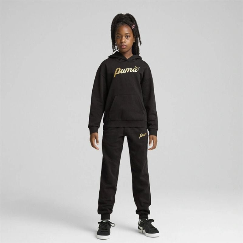Puma ESS+ Script kangaroo sweatshirt for girls