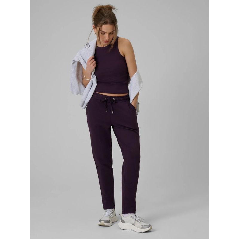 Women's slim ribbed knit top 4F
