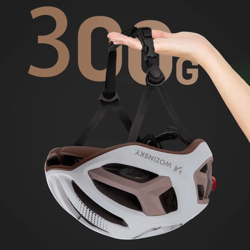 Wozinsky Ultrathin Road Bike Helmet L - Taupe védőfelszerelés HT-68T-199809