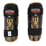 MASTERS FIGHT EQUIPMENT MASTERS NA-FIGHT shin guards (WAKO APPROVED) piros védőfelszerelés 03526-02M