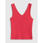 Women's slim ribbed knit top 4F