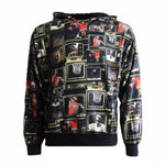 AIR Jordan Men's Brooklyn Fleece Printed Pullover Hoodie - fekete pulóver