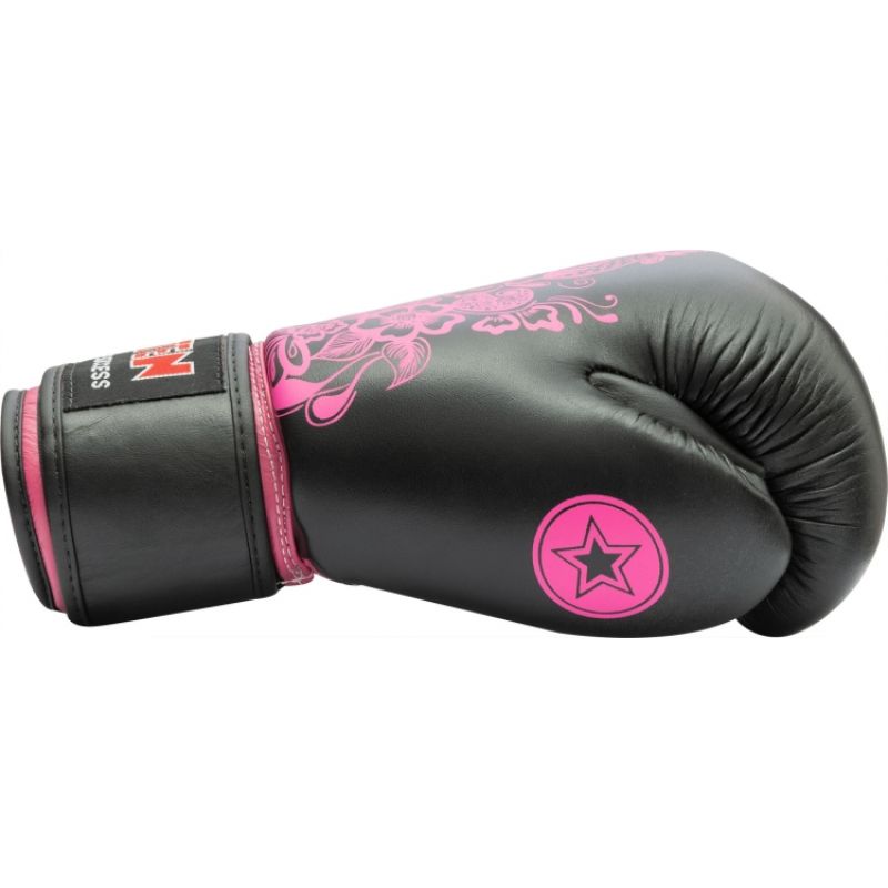 TOP TEN "Ultimate Woman" Boxing Gloves 10 oz White and Pink czarno - różowy kesztyű