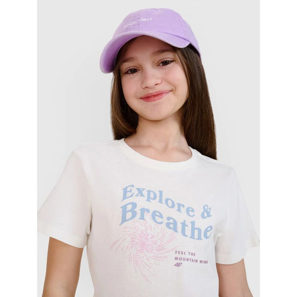 4f Girls' regular printed T-shirt 4FJWSS25TTSHF1854-11S Ruházat