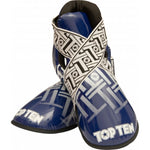 TOP TEN OSTT-PU "SUPERLIGHT PRISM" Foot Protectors (WAKO APPROVED) czerwony+m protectors and knee pads