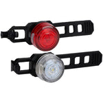 Dunlop Set Of Silicone Led Bike Lights Front And Rear Round Black fekete készlet GSP-346212