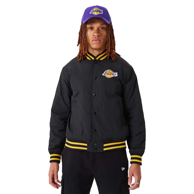 New Era NBA Los Angeles Lakers Script Bomber - fekete dzseki