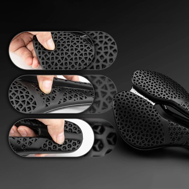 Rockbros Anatomical 3D Waterproof Bicycle Saddle - Black