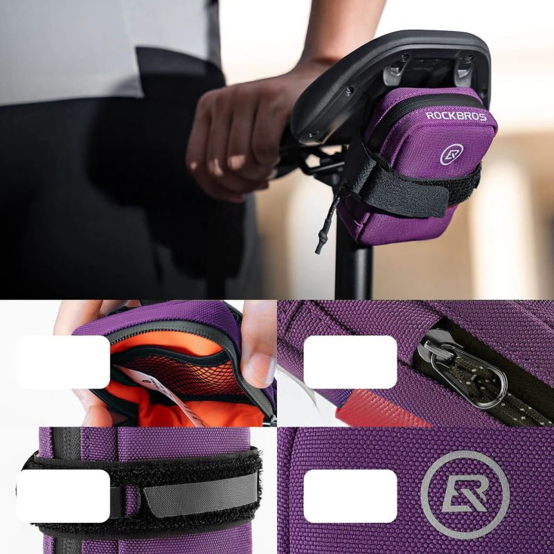 Rockbros F006 small saddle bag, purple fioletowy sporttáska 5907769384219-211950