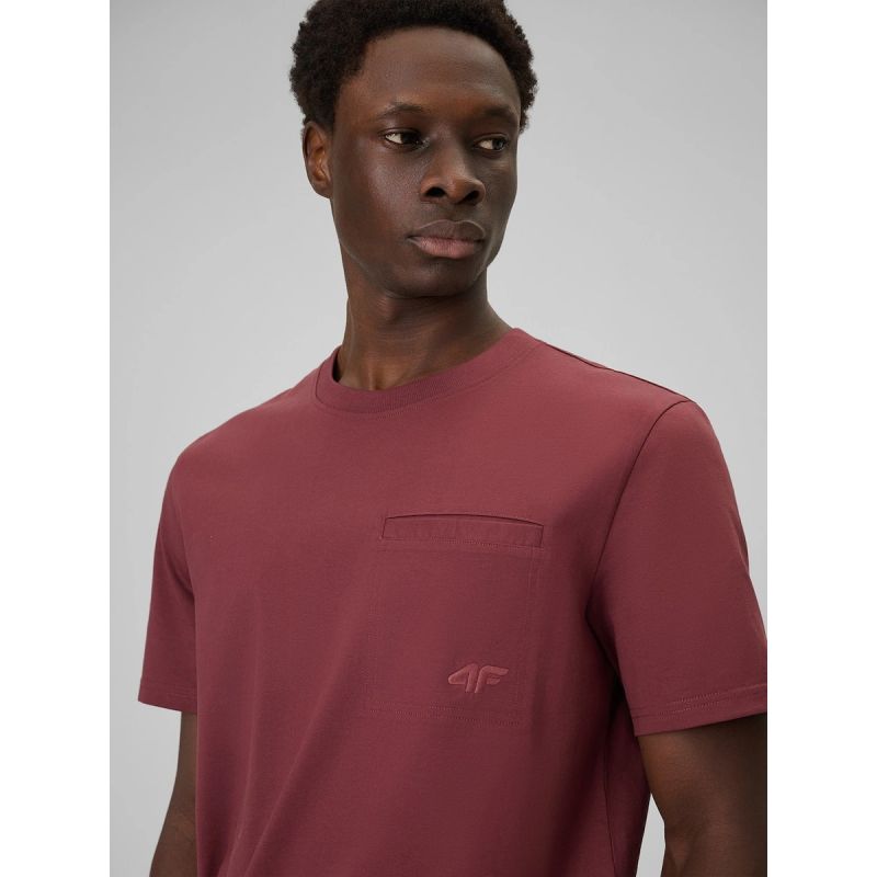 4F Men's regular plain T-shirt póló