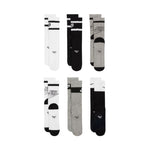 Nike Everyday Cush Crew Youth 6PR Socks, White, Grey, Black szürke zokni CK7302901