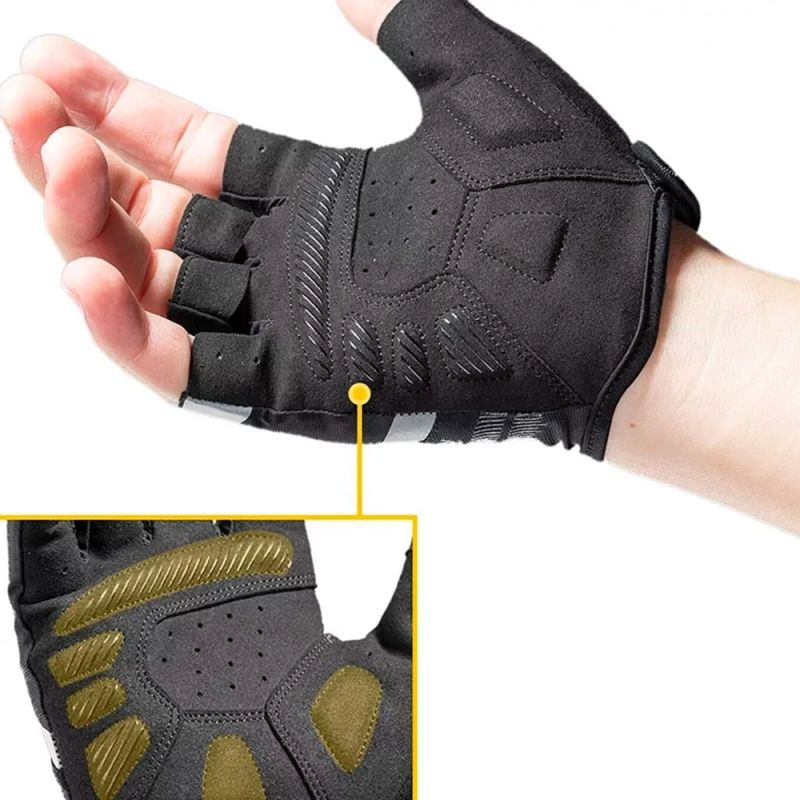 Rockbros S247 cycling gloves - black fekete kesztyű