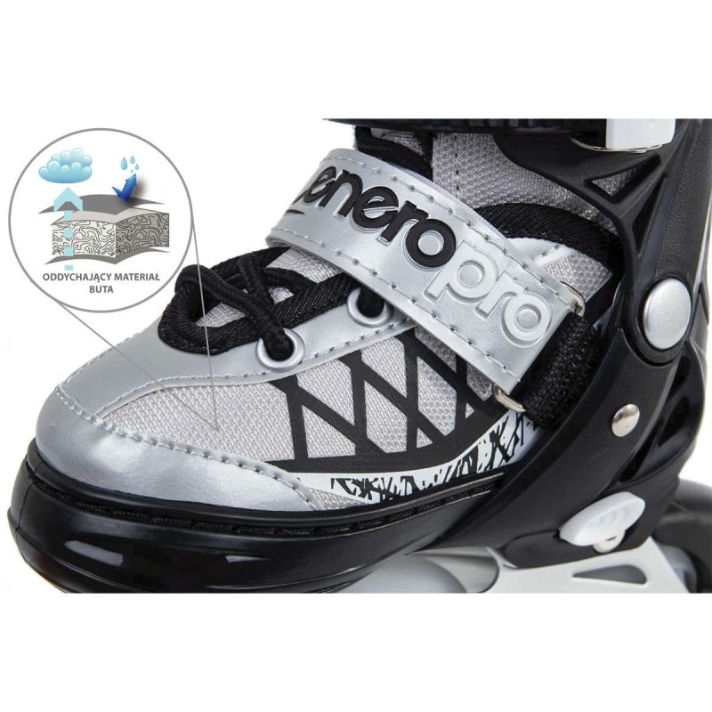 Enero Roller Skates-Roller Skates-Ice Skating 4in1 Pro Led 30-33 Gray szürke skates, roller skates