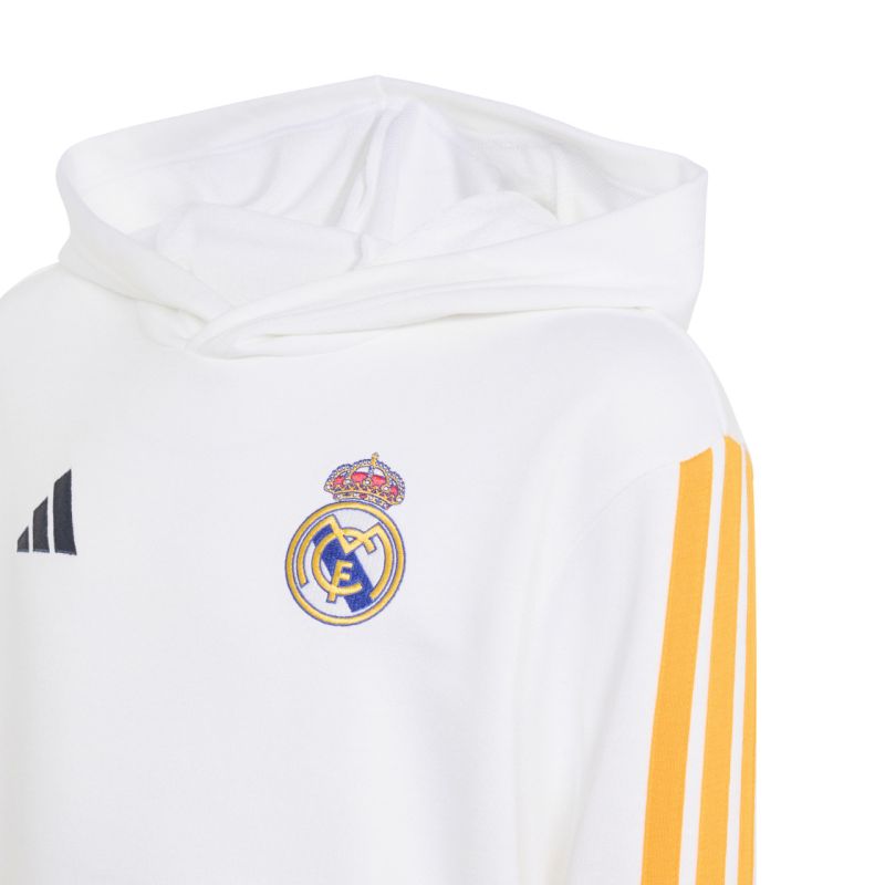 Adidas Real Madrid Kids Hoodie fehér kapucnis pulóver