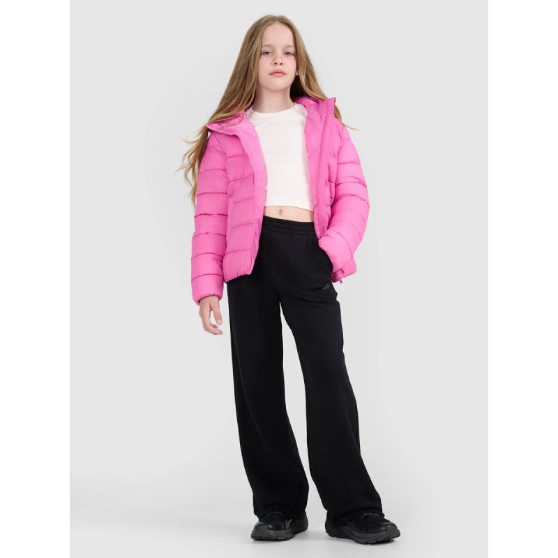Girls' down jacket with synthetic filling 4F 4FJRAW25TDJAF0816-54S