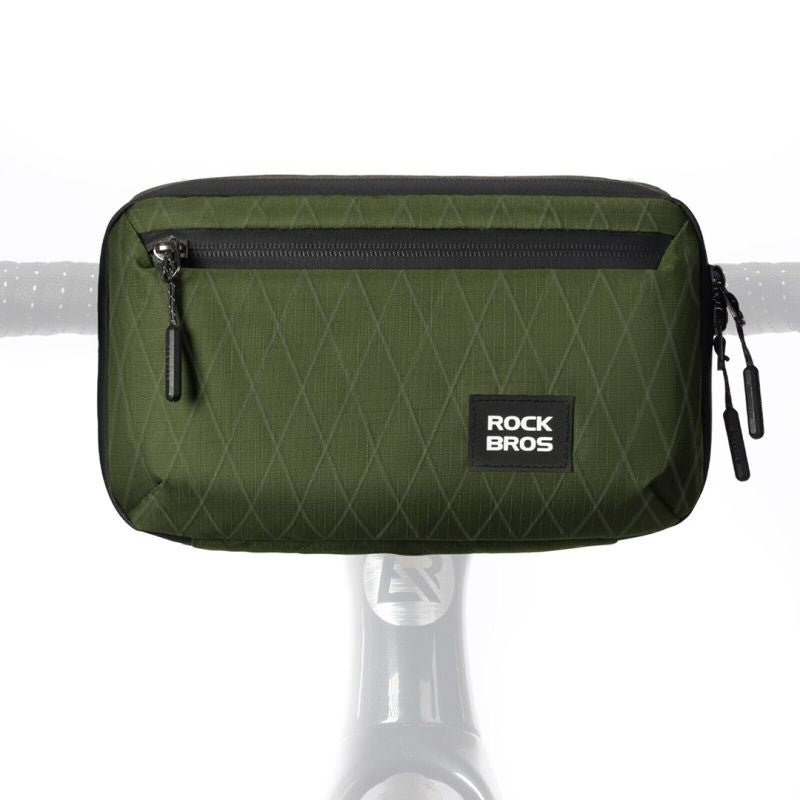 Rockbros Bicycle Handlebar 2.1L Green zöld táska