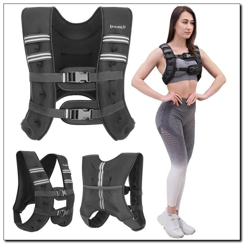 HMS KTO05 5kg neoprene weighted training vest fekete kabát 17-62-212