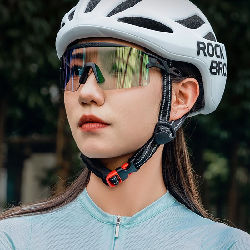 Rockbros Photochromic Cycling Glasses with UV Protection and Corrective Insert - Black czarny glasses, training equipment